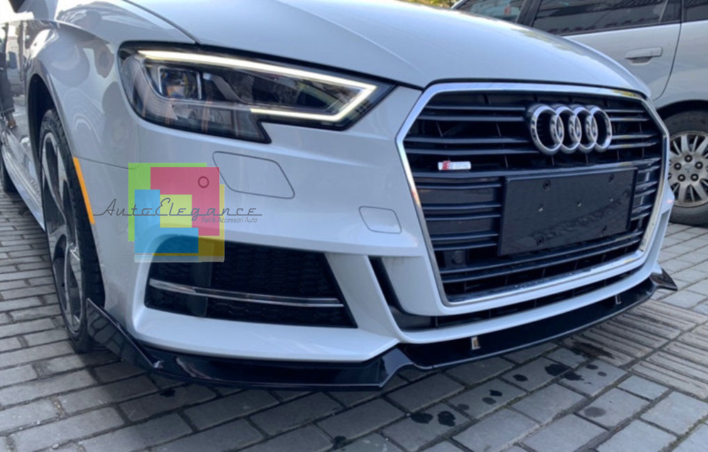 SPLITTER UNDER BUMPER AUDI A3 8V 2017+ SLINE ABS CARBON LOOK SPOILER RS3