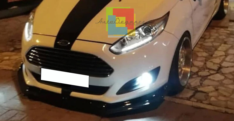 SPLITTER SPOILER UNDER FRONT BUMPER FORD FIESTA MK7 2012-2017 BLACK ABS