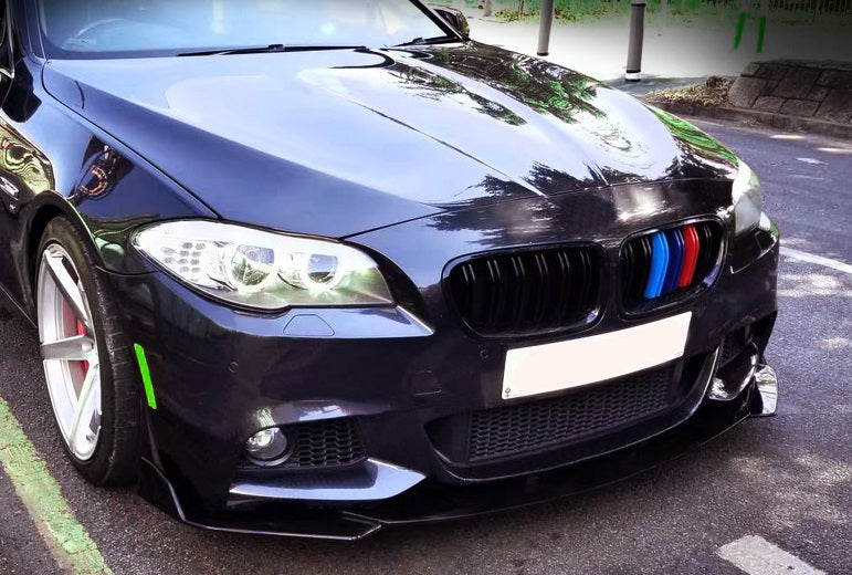 BMW SERIE 5 F10 F11 2009-2017 SOTTO PARAURTI SPOILER ANTERIORE SPLITTER ABS NERO LUCIDO AUTOELEGANCERICAMBI