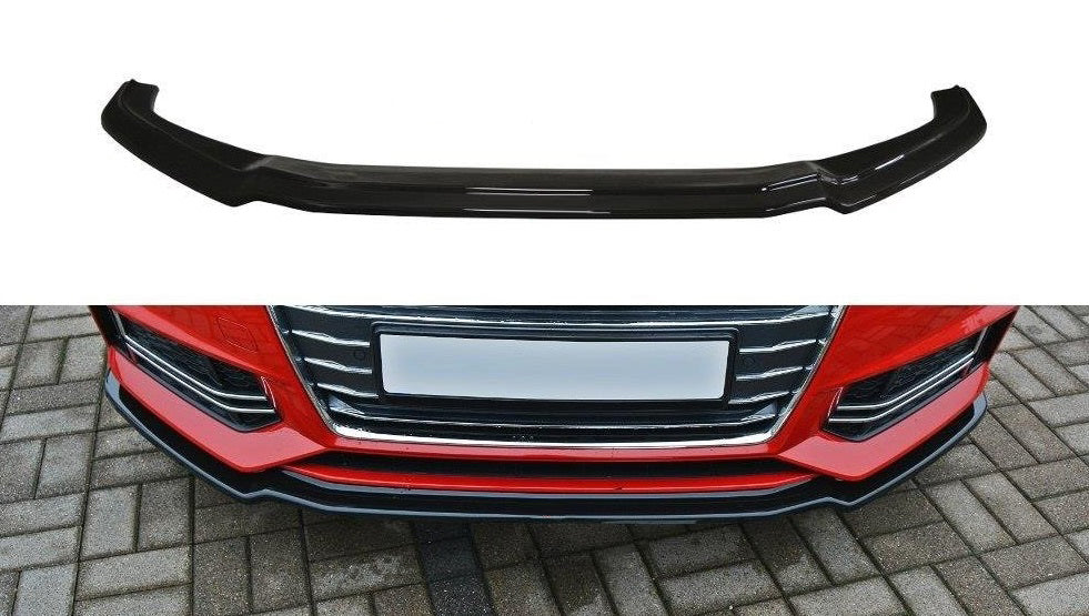 AUDI A4 8W B9 2015+ FRONT BUMPER SPLASH GUARD IN ABS RS LOOK BLACK SPLITTER