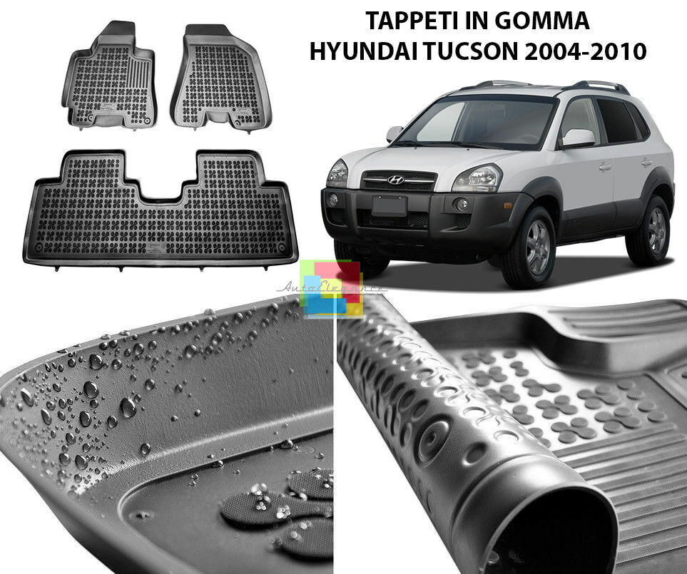 HYUNDAI TUCSON 2004-2010 RUBBER CAR MATS - TOP QUALITY MATS -1-
