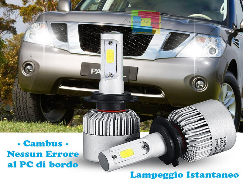 LAMPADE ABBAGLIANTI LED NISSAN PATROL VI 2010+ LAMPEGGIO ISTANTANEO 6000K CREE
