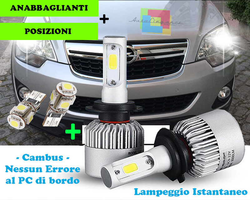 LED LOW BEAM LAMPS + T10 POSITIONS FOR OPEL ANTARA 2006+ CREE