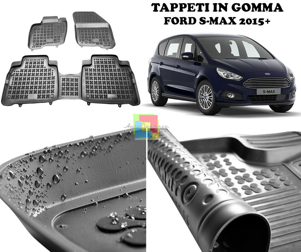 FORD S-MAX 2015 IN POI TAPPETINI AUTO GOMMA - TAPPETI TOP QUALITA -1-