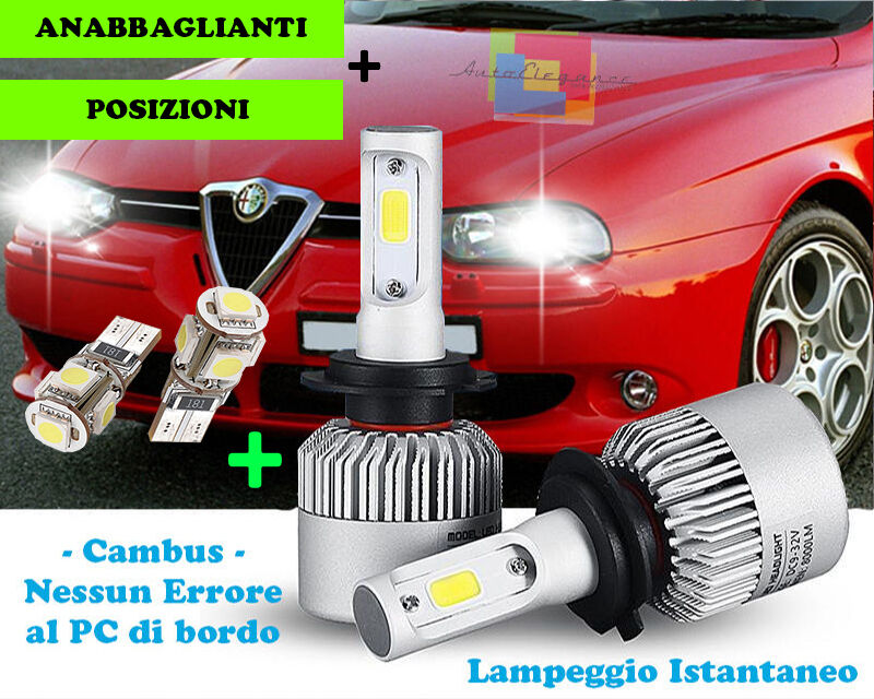 LED LOW BEAM LAMPS + POSITIONS T10 FOR ALFA ROMEO 156 97-05 CREE
