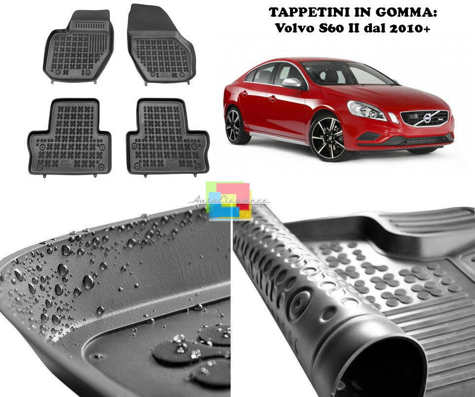Volvo S60 II dal 2010 IN POI TAPPETINI AUTO IN GOMMA - TAPPETI TOP QUALITA -1