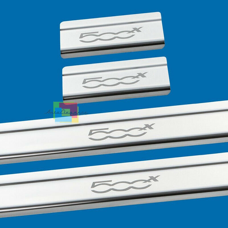 FIAT 500X 2014 ONWARDS CHROME ADHESIVE DOOR SILL SPORTS LOOK 4 PIECES