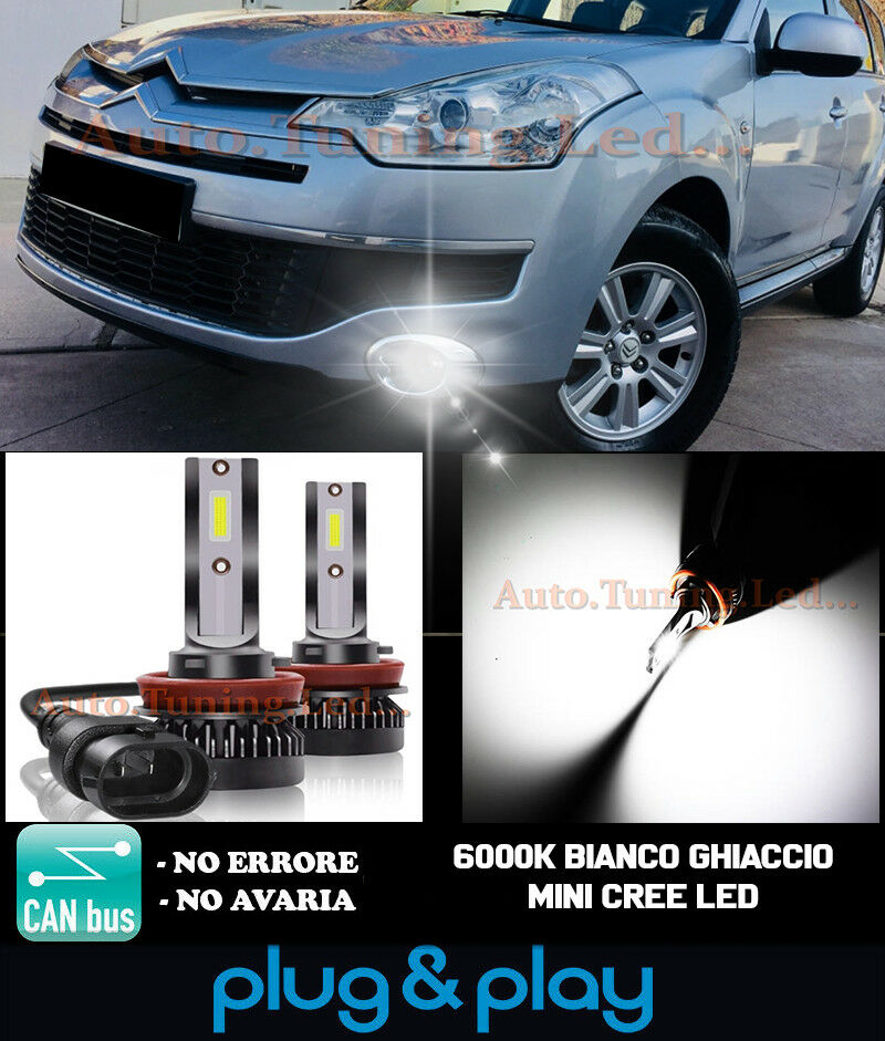 CREE LED FOG LIGHTS CITROEN C-CROSSER CAMBUS ICE WHITE 8000LM