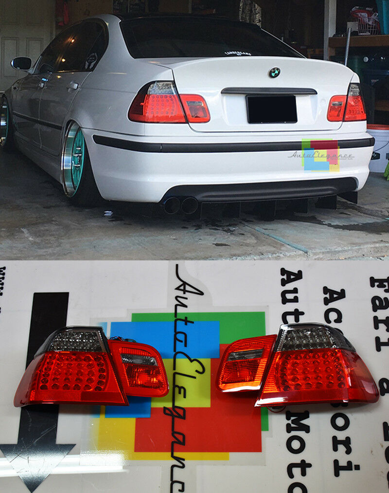 FARI POSTERIORI A LED ROSSO FUME PER BMW SERIE 3 E46 BERLINA 1998-2001 - LOOK M3
