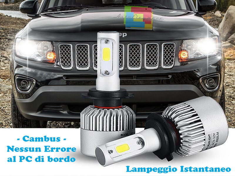 LED LOW BEAM LAMPS JEEP COMPASS 2011+ INSTANT 6000K CREE