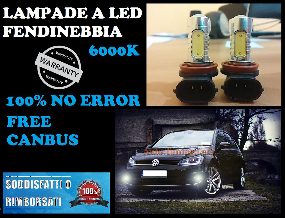 FOG LIGHTS H8 LED CREE RESISTANCE CANBUS 6000K SEAT LEON 5F 2013 ONWARDS