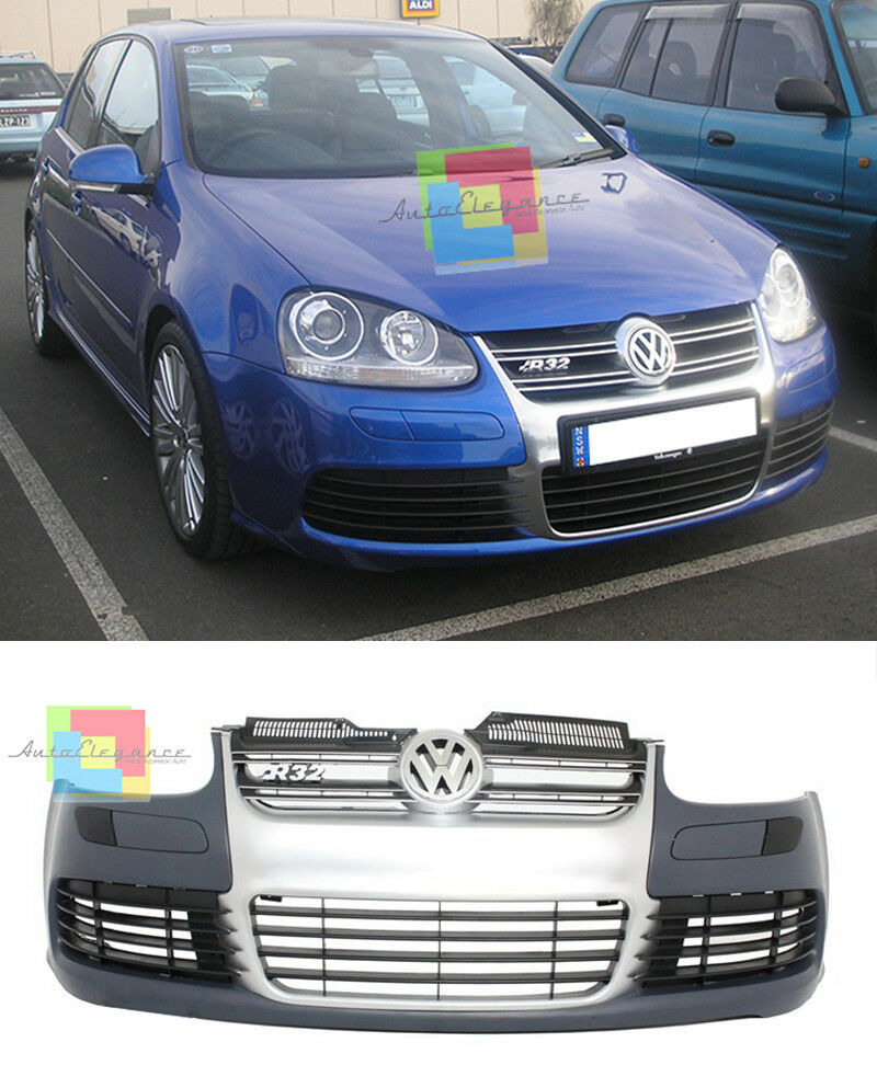 VW GOLF 5 2003-2008 - R32 DESIGN FRONT BUMPER WITH GRILLE - IN ABS .-