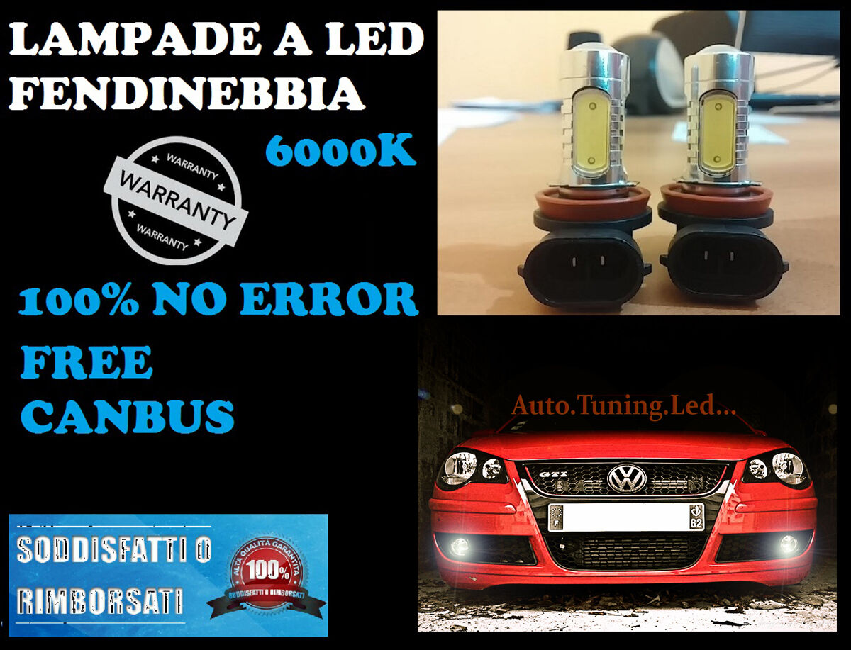 LAMPADE FENDINEBBIA HB4 LED CREE RESISTENZA CANBUS 6000K VW POLO 9N3 05-10