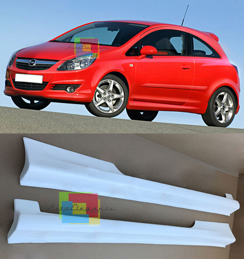 MINIGONNE LATERALI - OPEL CORSA D 3 PORTE 06-14 LOOK OPC SOTTO PORTA