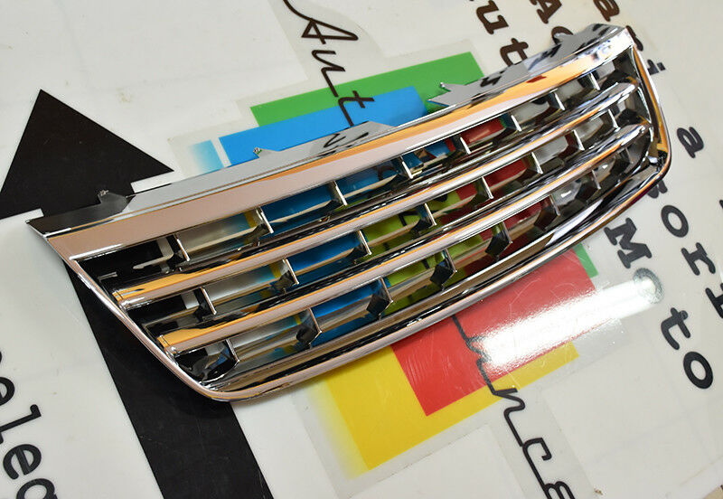 MASCHERINA VW TOUAREG 02-06 GRIGLIA ANTERIORE TUNING IN ABS CROMATA SENZA LOGO