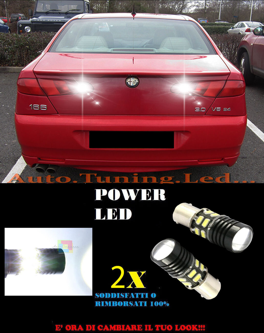 LAMPADE RETROMARCIA A LED P21W BA15 ALFA ROMEO 166 6000K CANBUS NO ERROR