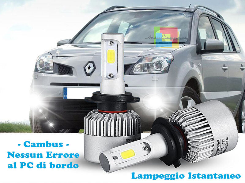 LAMPADE FENDINEBBIA A LED CREE RENAULT KOLEOS CAMBUS BIANCO GHIACCIO