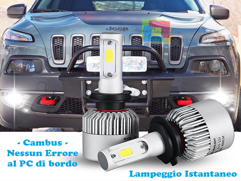 LAMPADE FENDINEBBIA A LED JEEP CHEROKEE KL 2013+ CAMBUS BIANCO GHIACCIO CREE