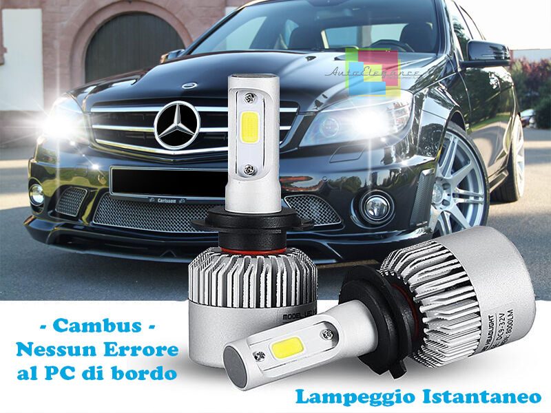 MERCEDES C-CLASS W204 LED LOW BEAM HEADLIGHTS INSTANT FLASH 6000K