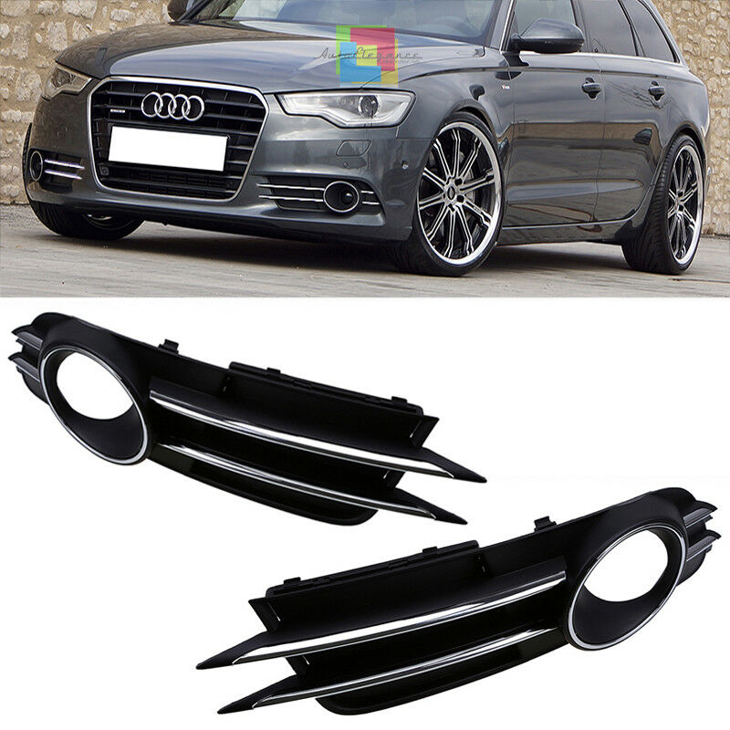 GRIGLIE FENDINEBBIA AUDI A6 4G C7 2011-2014 DESIGN NERO E CROMATE SLINE S6