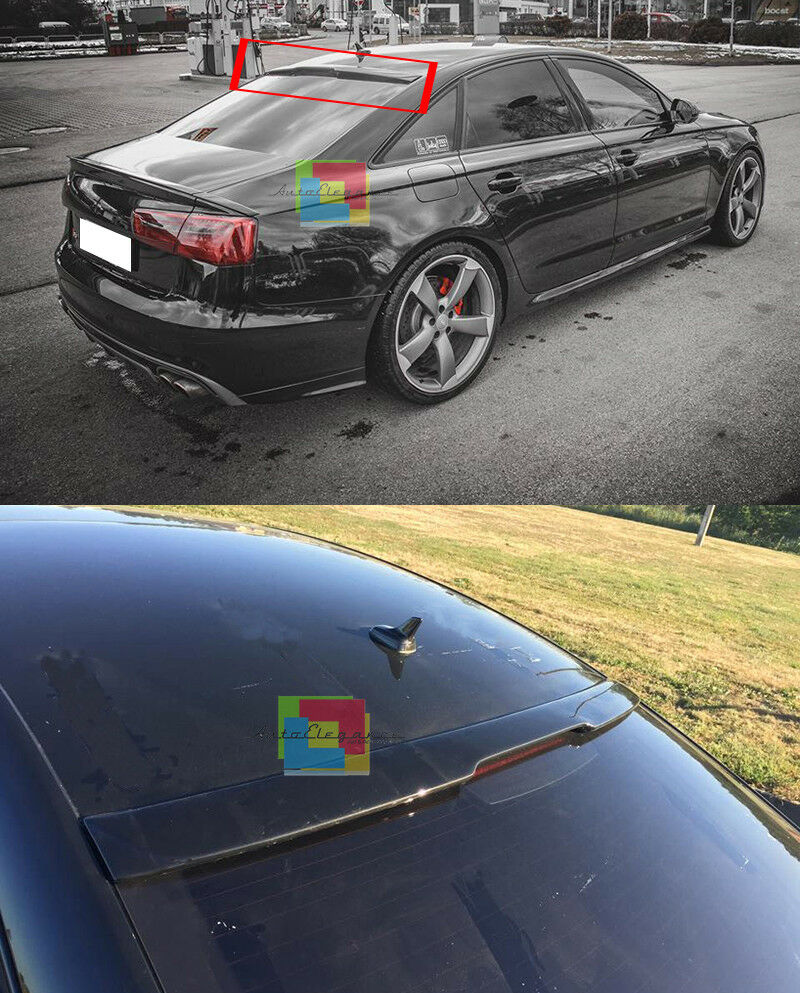 AUDI A6 C7 4G BERLINA 2011-2018 SPOILER LUNOTTO POSTERIORE TETTO LOOK S6 AUTOELEGANCERICAMBI