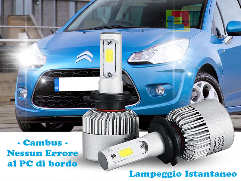 LED LOW BEAM HEADLIGHTS CITROEN C3 II 2009+ INSTANT FLASH 6000K