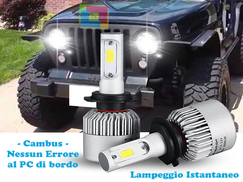 LAMPADE ABBAGLIANTI ANABBAGLIANTI LED JEEP WRANGLER II 96-07 ISTANTANEO CREE