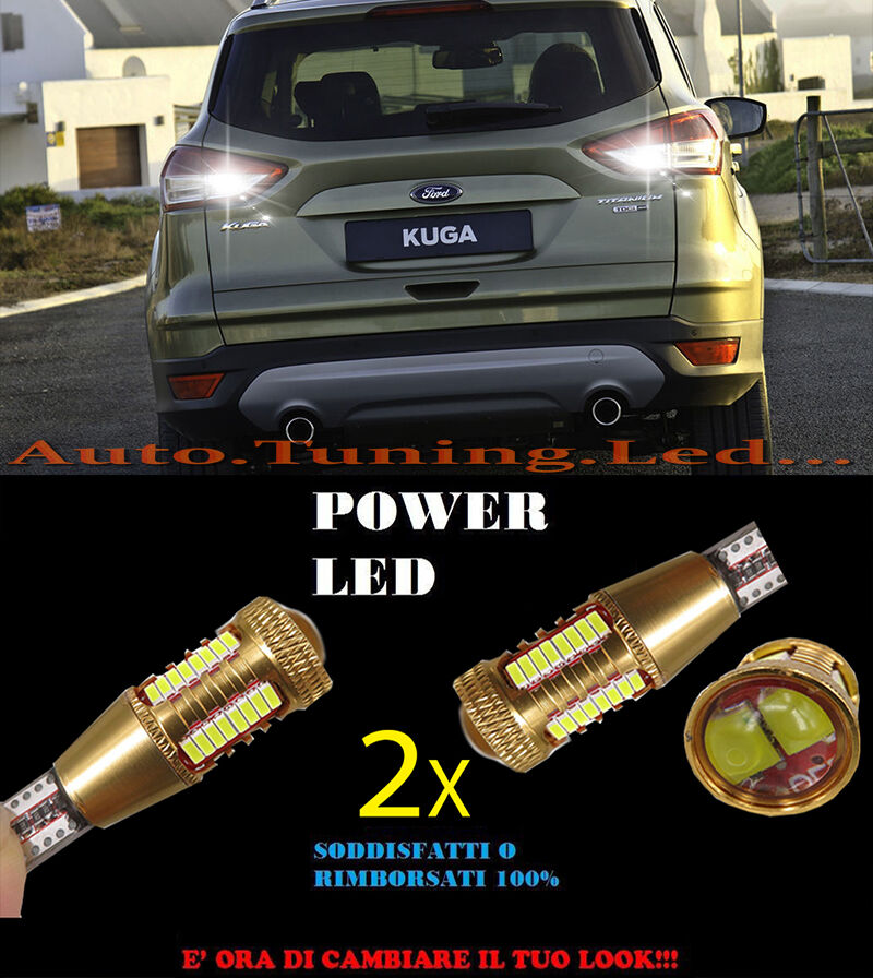 FORD KUGA 2 II LAMPADE RETROMARCIA LED T15 W16W SUPER QUALITA NO ERROR