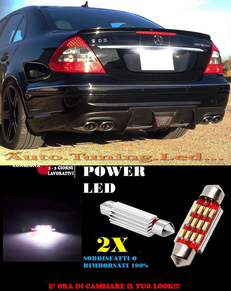 MERCEDES CLASSE E W203 SPORTCOUPE LUCI TARGA SMD BIANCO QUALITA' NO ERRORE