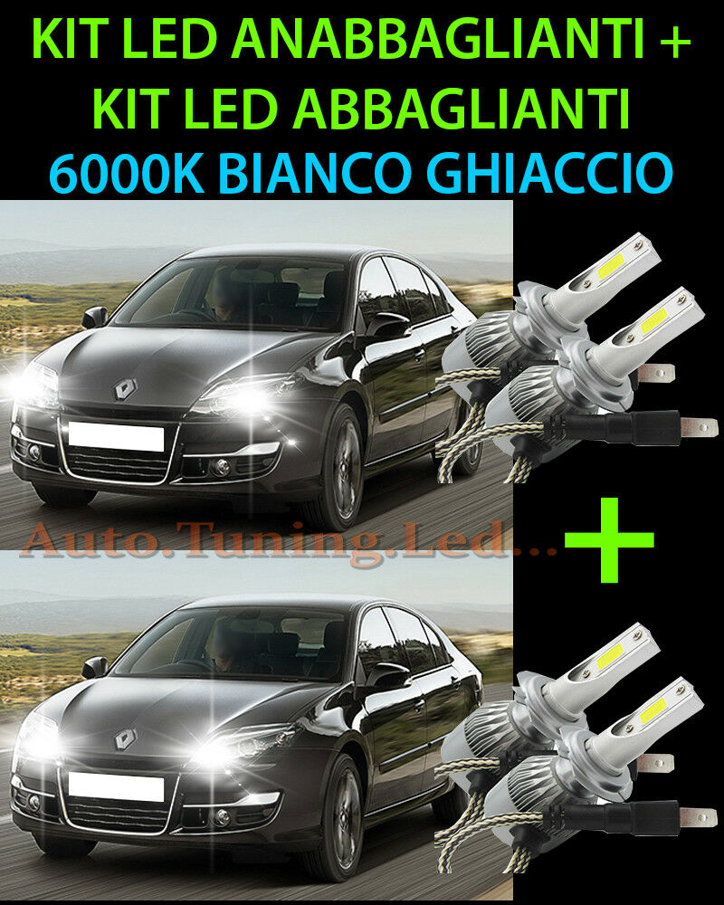 KIT LED LAMPADE ABBAGLIANTI & ANABBAGLIANTI PER RENAULT LAGUNA 2008 IN POI -.