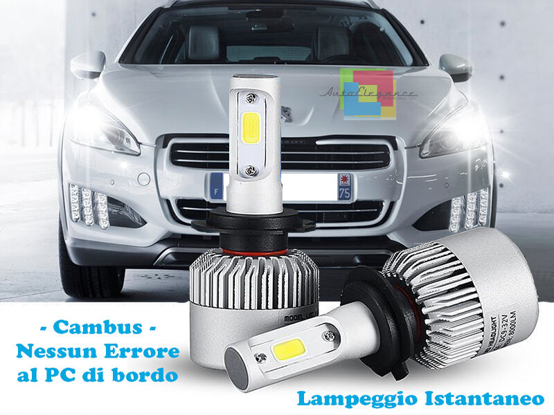 LAMPADE ANABBAGLIANTI LED PEUGEOT 508 LAMPEGGIO ISTANTANEO 6000K