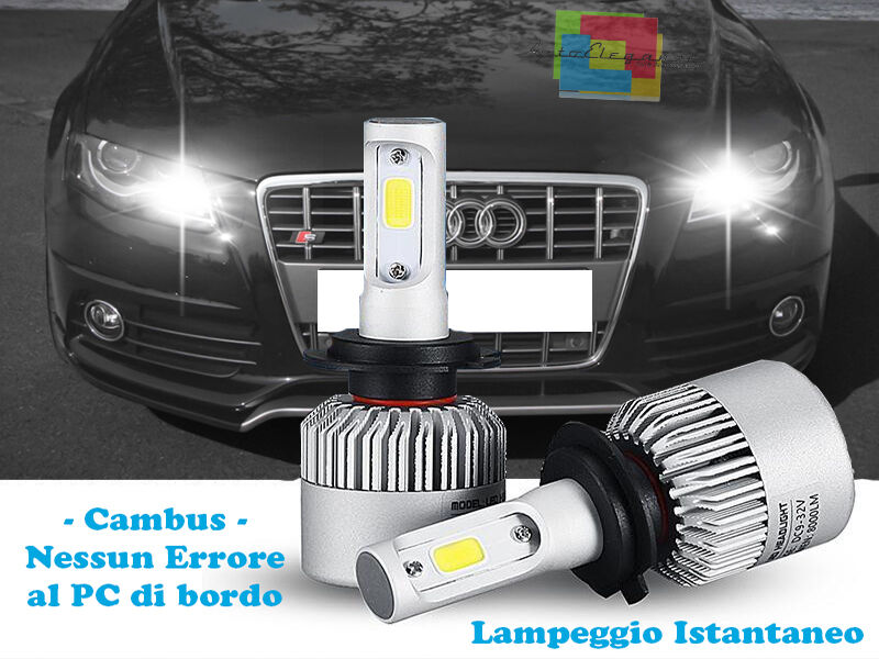 LAMPADE ABBAGLIANTI LED AUDI A4 B8 8K 2008+ LAMPEGGIO ISTANTANEO 6000K CREE