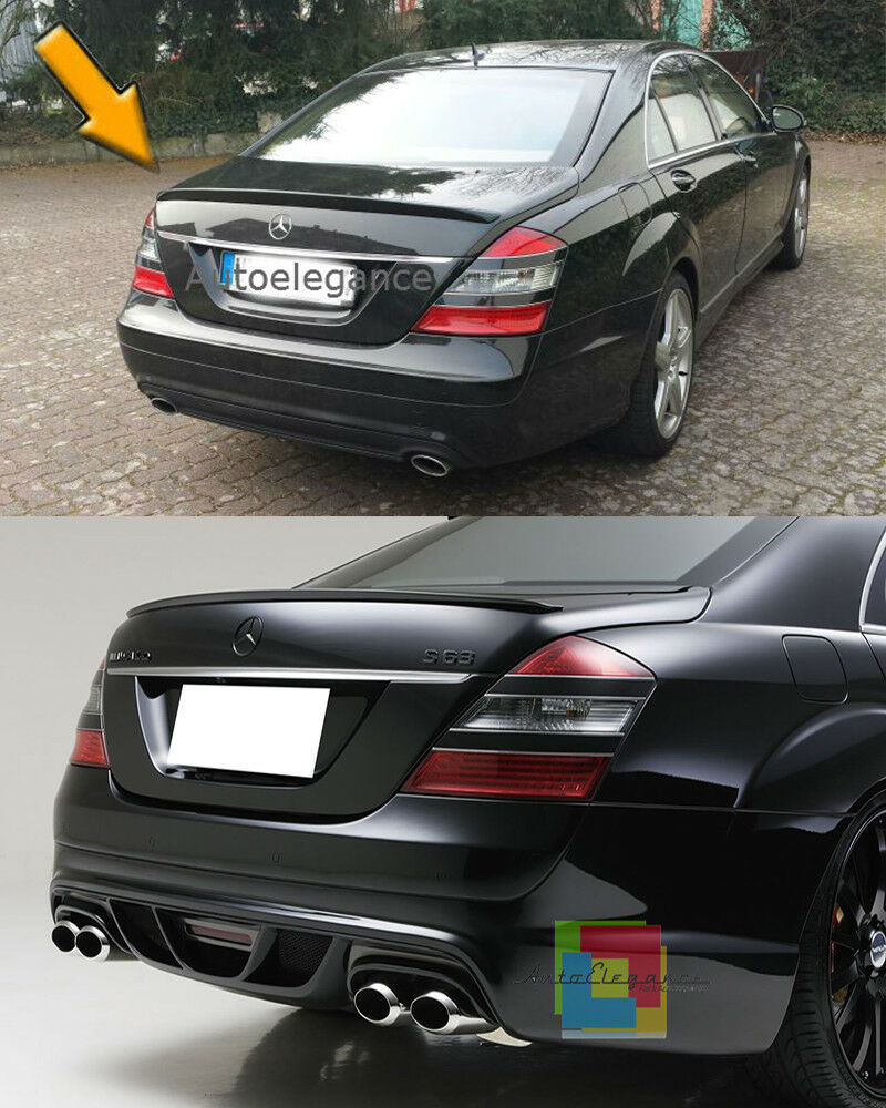 SPOILER POSTERIORE SUL COFANO MERCEDES CLASSE S W221 2005-2013 IN ABS .-