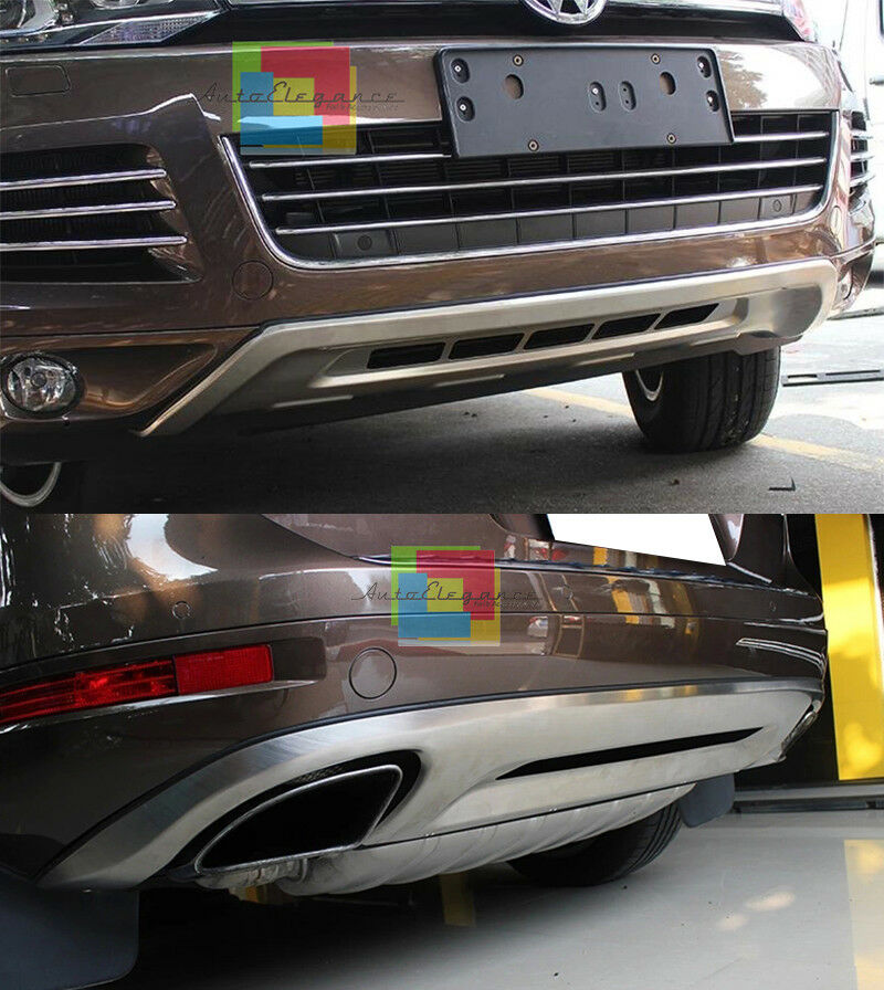 PIASTRE ACCIAIO SOTTO PARAURTI VW TOUAREG 2010-2014 ANTERIORE E POSTERIORE