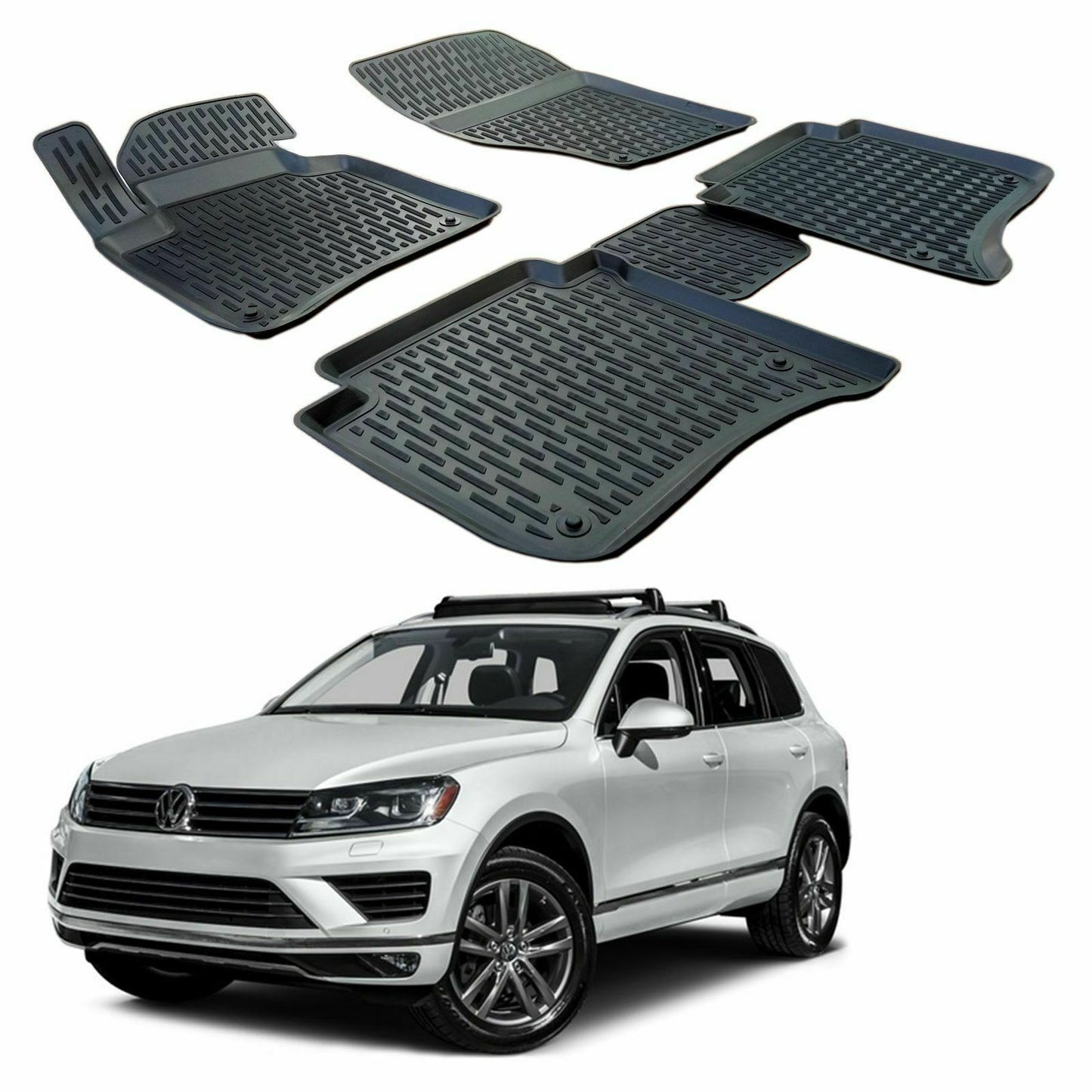 VW TOUAREG 2010-2018 TAPPETINI AUTO IN GOMMA - TAPPETI TOP QUALITA -1