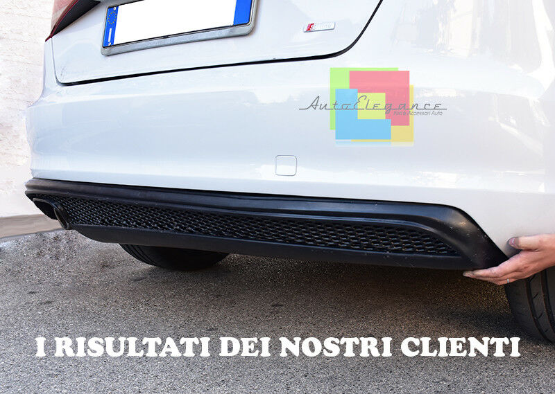 SOTTO PARAURTI POSTERIORE PER AUDI A3 8V SPORTBACK 2012-2015 DIFFUSORE SLINE