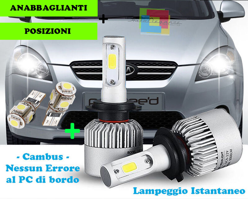 LED LOW BEAM LAMPS + POSITIONS T10 FOR KIA PRO CEED 2008-2012 CREE