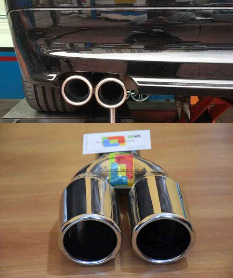 BMW 3 SERIES E92 E93 06-12 STAINLESS STEEL DOUBLE EXIT EXHAUST TIPPER