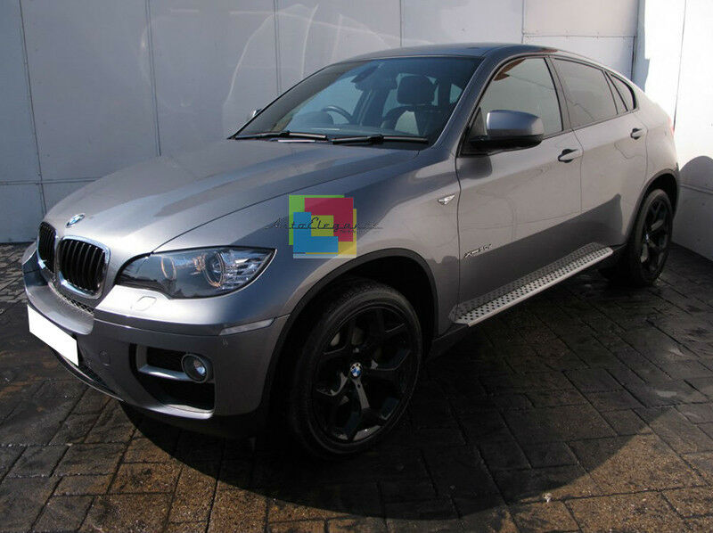PEDANE LATERALI PER BMW X6 E71 2008+ SOTTOPORTA IN ALLUMINIO TOP QUALITA' .-.