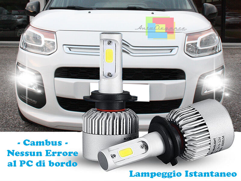 LAMPADE FENDINEBBIA A LED CITROEN C3 PICASSO 2009+ CAMBUS BIANCO GHIACCIO CREE