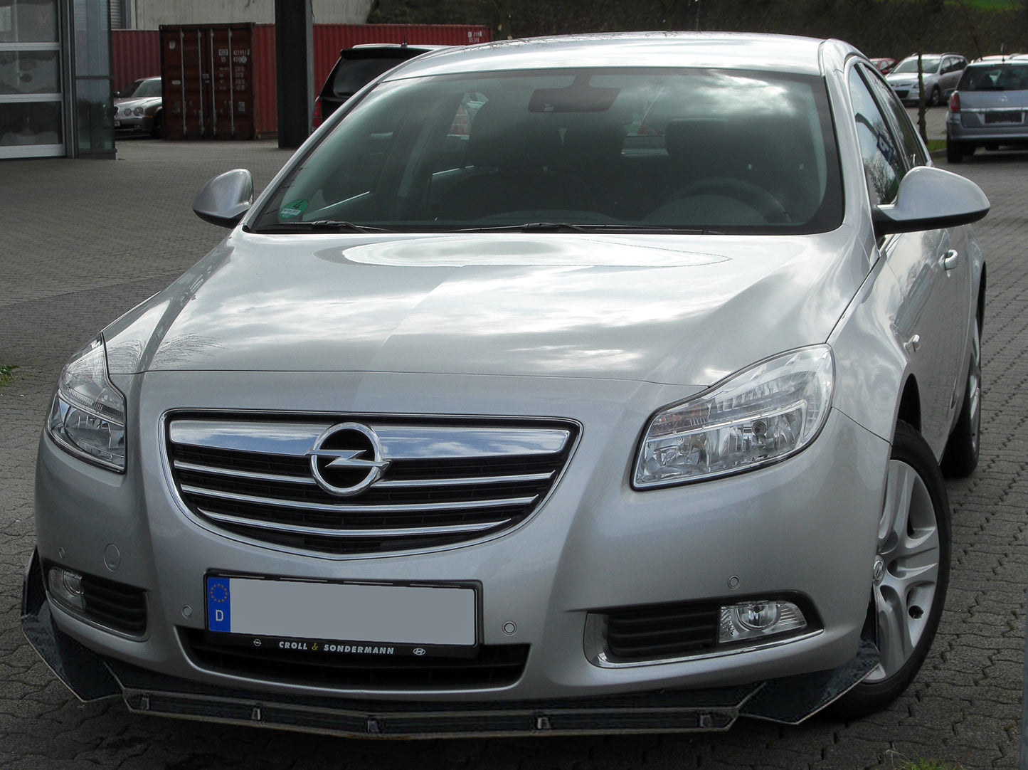 OPEL INSIGNIA A SPLITTER FRONT BUMPER GLOSS BLACK OPC LOOK - 3P -
