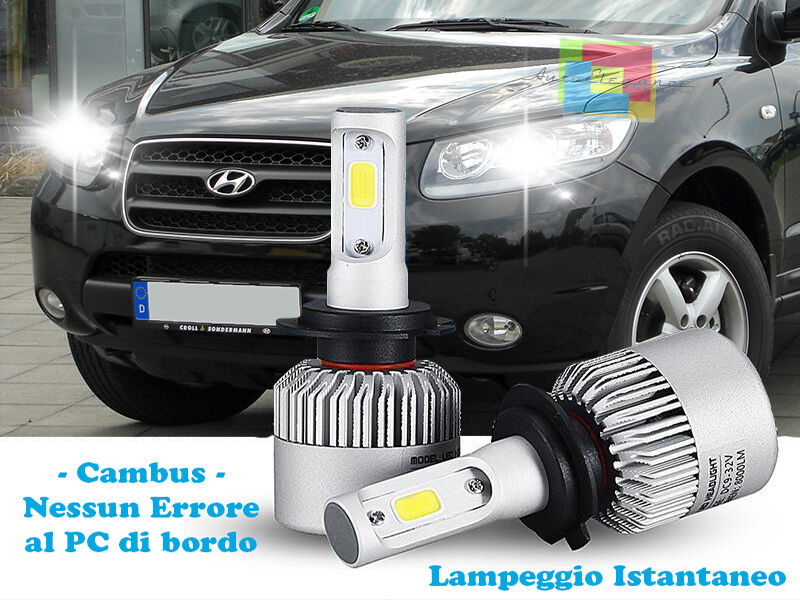 LAMPADE ANABBAGLIANTI LED HYUNDAI SANTA FE II 05-12 ISTANTANEO 6000K CREE