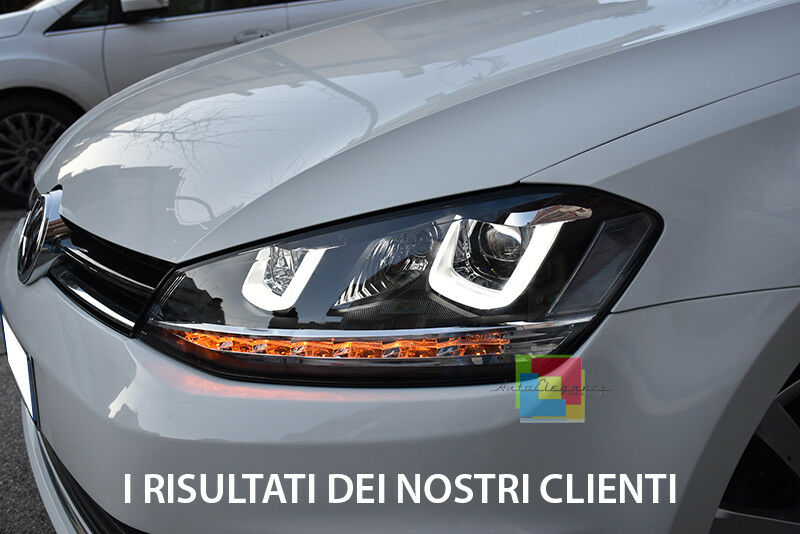 VW GOLF 7 VII FROM 2012+ HEADLIGHTS DYNAMIC LED DAYTIME LIGHTS DOUBLE U