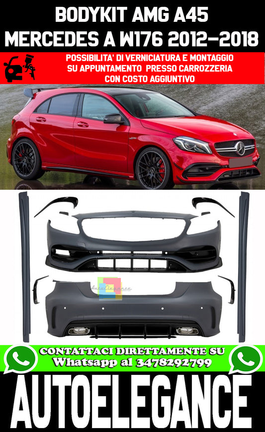 MERCEDES CLASSE A W176 2012-2018 BODYKIT COMPLETO LOOK AMG A45