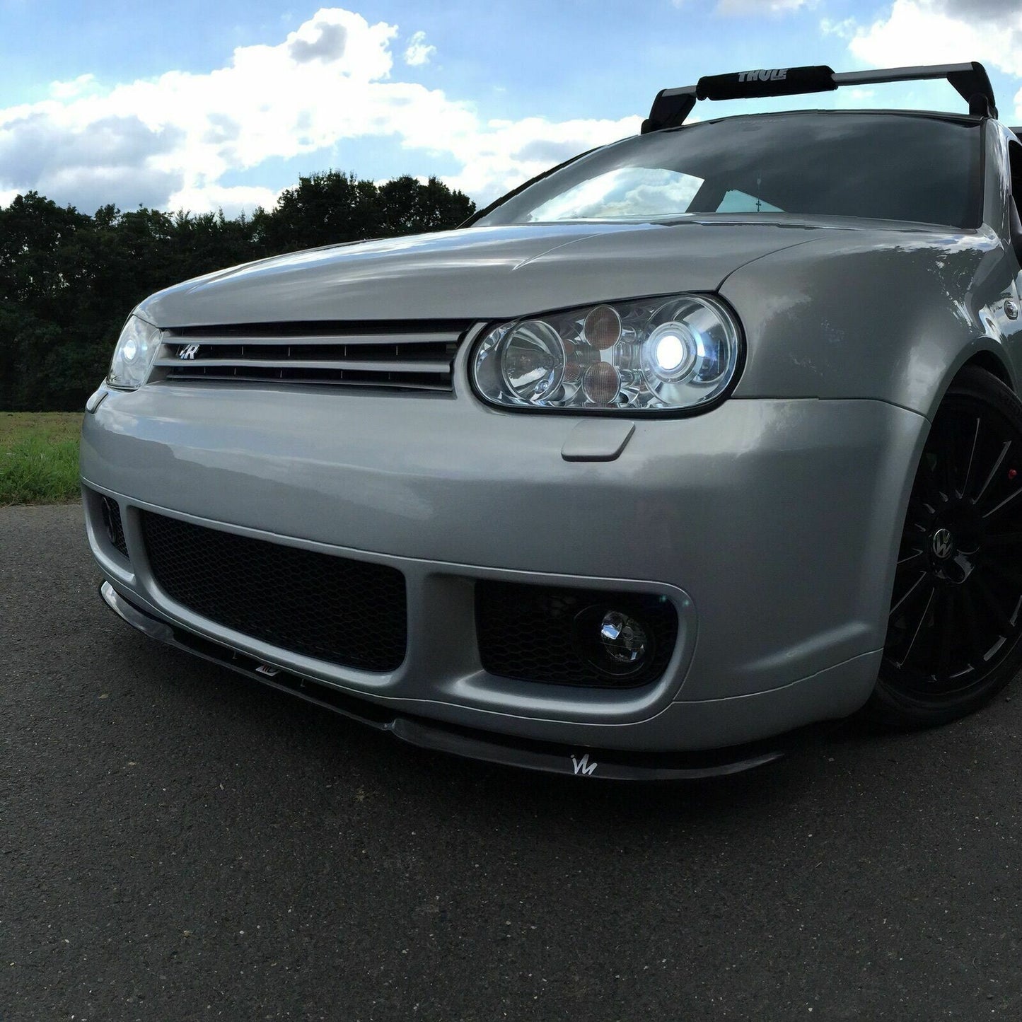 VW GOLF 4 IV R32 FRONT BUMPER SPLITTER LIP SPOILER MATT BLACK