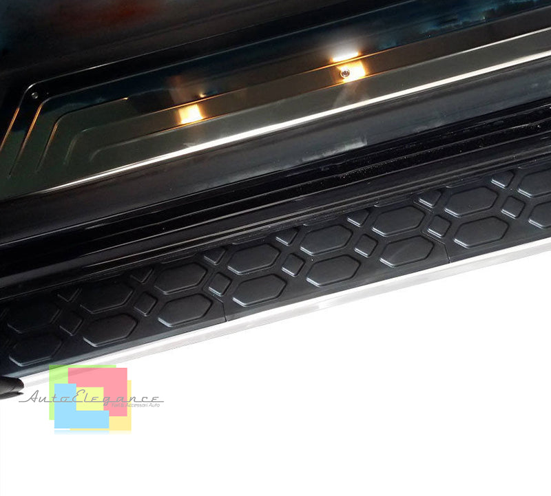 SIDE STEPS RENAULT KADJAR 2015+ UNDER DOOR STAINLESS STEEL AND PVC - SPORT LOOK