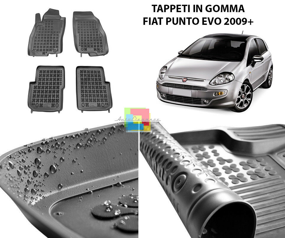FIAT PUNTO EVO 2009 ONWARDS RUBBER CAR MATS - TOP QUALITY MATS -1