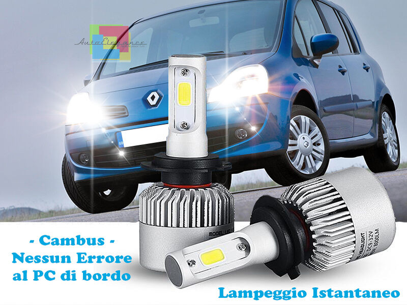 LAMPADE ABBAGLIANTI LED RENAULT MODUS LAMPEGGIO ISTANTANEO 6000K