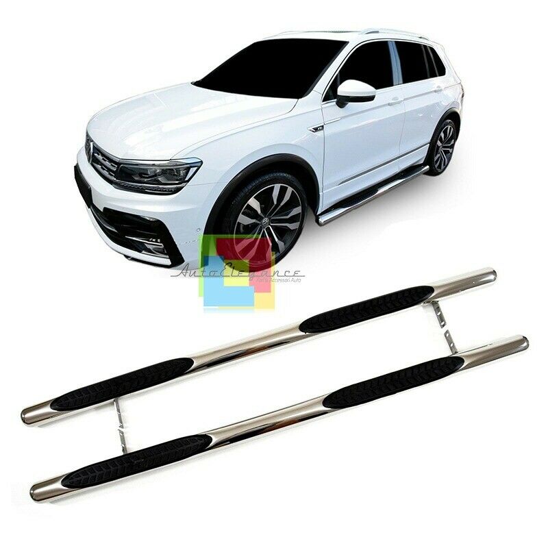 PEDANE LATERALI VW TIGUAN 2016 IN POI SOTTOPORTA LOOK SPORTIVO TUBOLARI -.1
