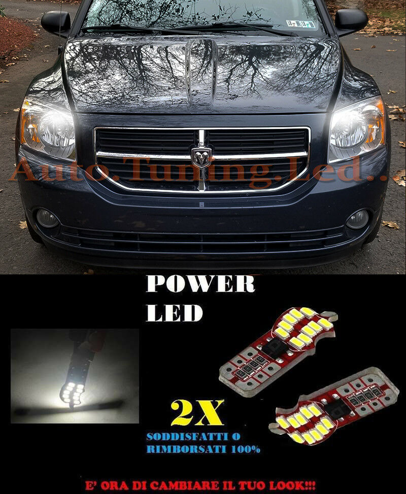 LUCI POSIZIONE DODGE CALIBER 2006-2011 T10 BIANCO 20 LED SUPER QUALITA